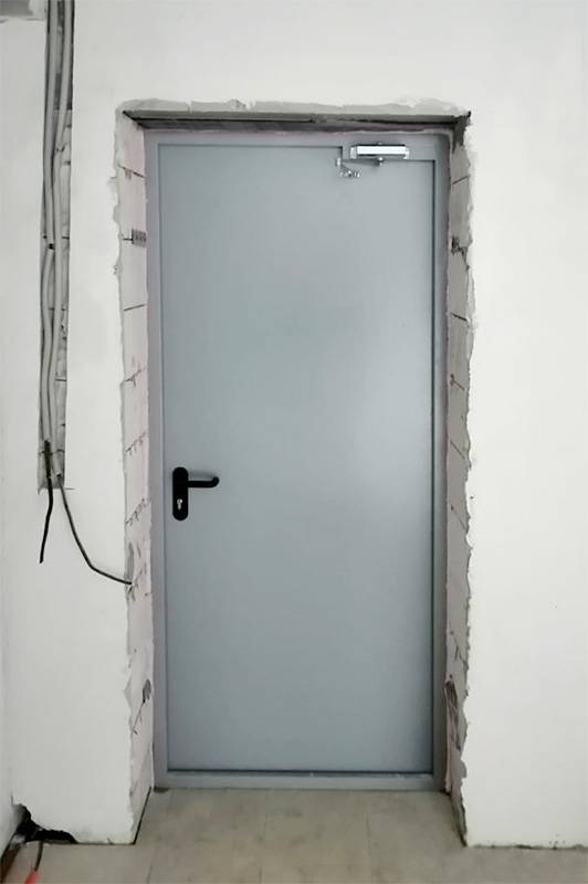 Однопольная дверь, фото изнутри (село Левково)