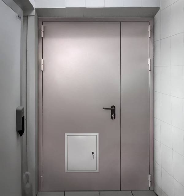 Огнеупорная полуторная дверь